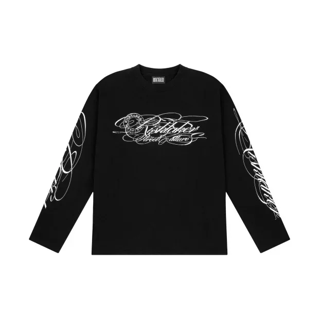 2026 Neues Amerikanisches Retro-Punk-Street-Y2K-Print-Langarm-T-Shirt für Damen und Herren, Lässig, Schlicht und Modisch – Detail 2