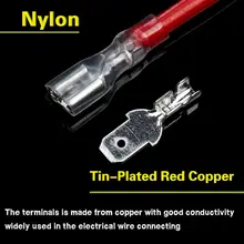 200pcs Male Female Crimp Terminals 22-16 AWG #4