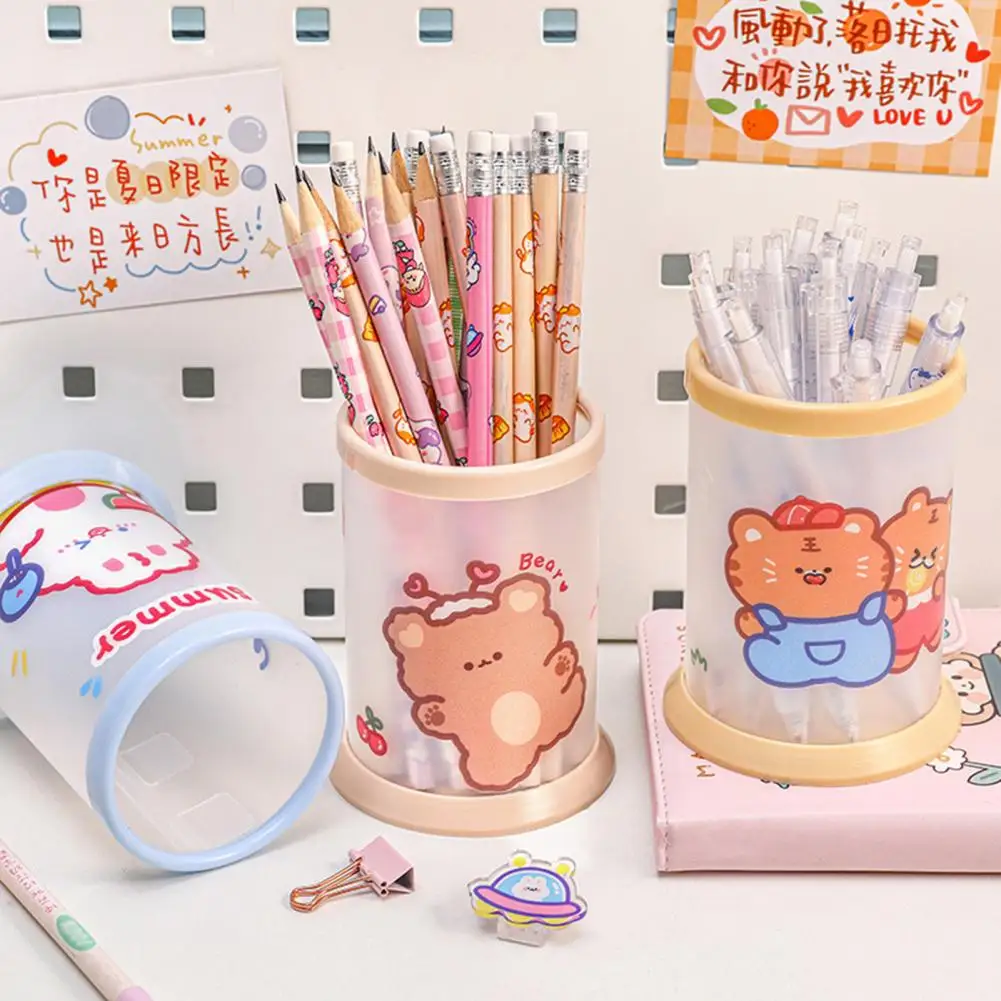 متعددة الاستخدام PP جميل الكرتون مكتب طالب حامل القلم الرصاص مستلزمات النوم