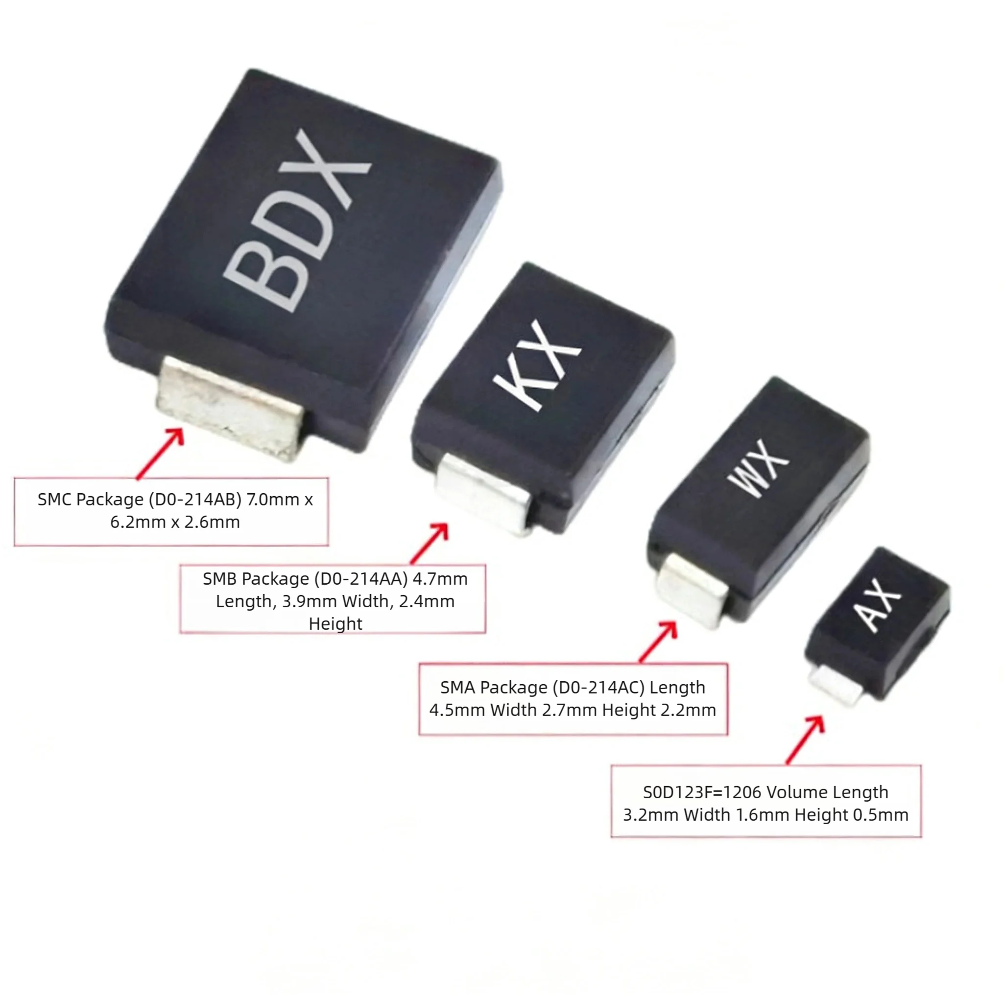 1206 Surface Mount TVS Transient Suppression Diode SMF22A CA 22V Screen Printed BX CBX SOD-123 Quality Guaranteed