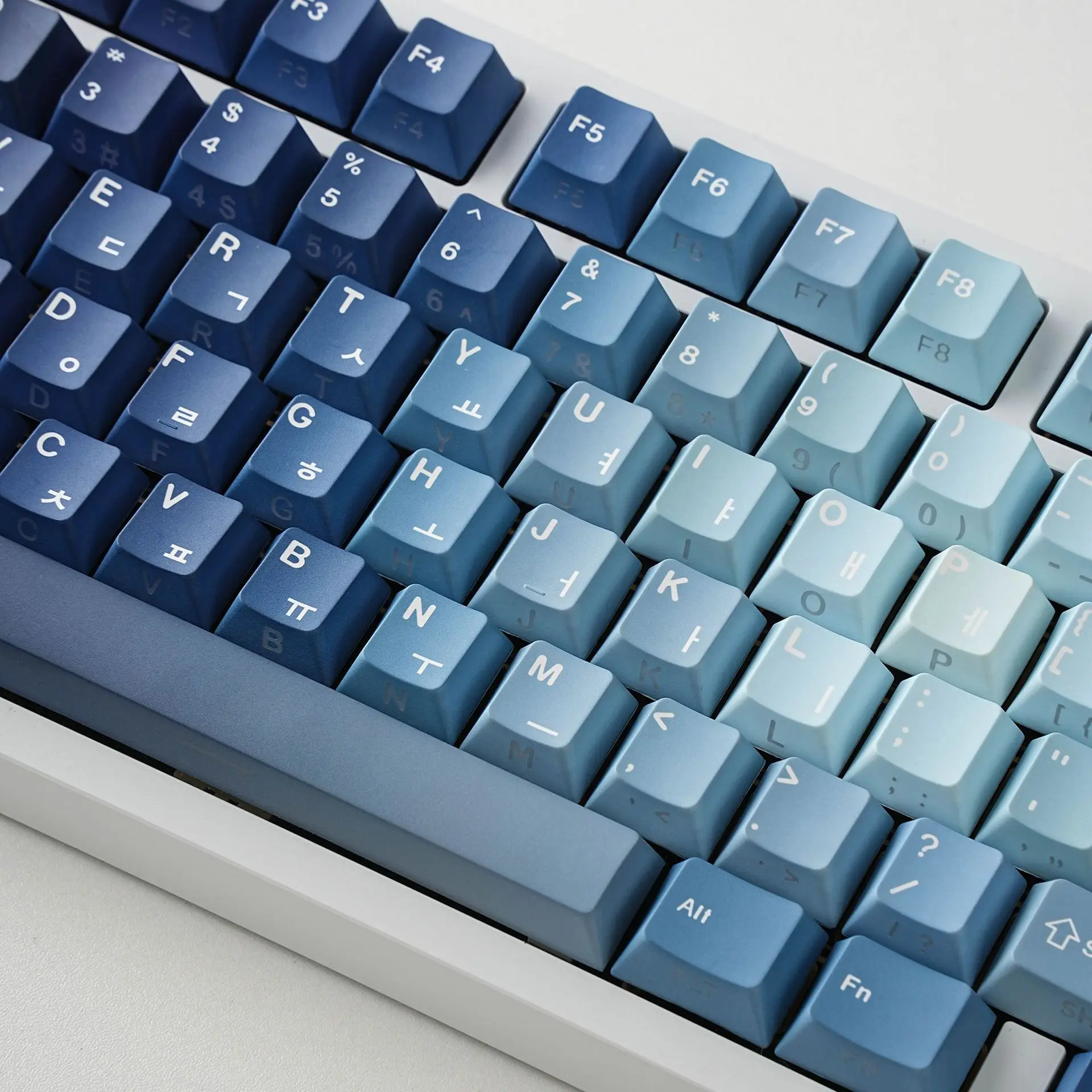 Set Keycaps Lengkap Baru Dalam Bahasa Korea Rusia Jerman Spanyol Prancis Arab Dual Engraved Translucent Pbt
