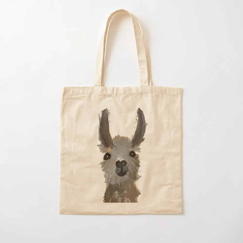 

Moonbeam Lllama Tote Bag foldable reusable bag Canvas stote bag