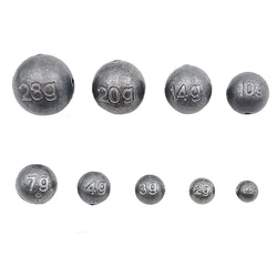 Ball Fishing Weights Lead Round Cannonball Sinkers Fishing Weight Circular Sinker Bulk Tackle Accessories