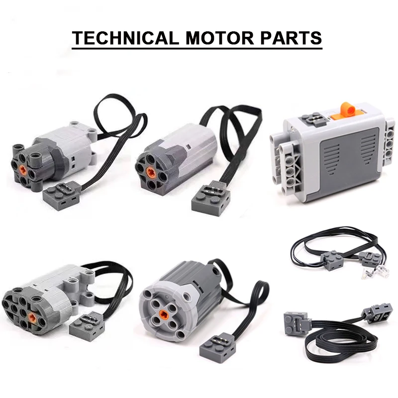 Technical Parts Motor Multi Power Functions MOC PF Building Blocks X-XL-M-Servo Motor, LED Light ,Extension Cable, Battery Box Technical Parts Motor Multi Power Functions MOC PF Building Blocks X-XL-M-Servo Motor, LED Light ,Extension Cable, Battery Box