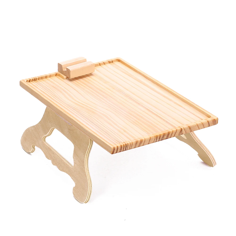 

Foldable Sofa Armrest Tray Bamboo Wood Clip-on Sofa Storage Rack Snack and Tea Table Storage Shelf Home Organizer With Holder