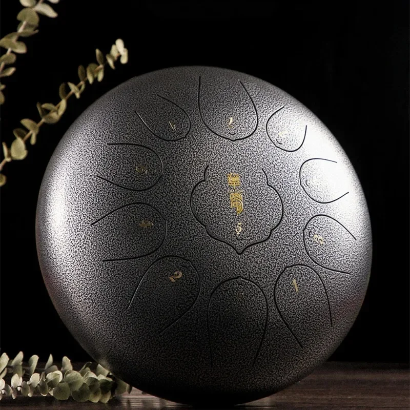 Multicolour 12 Inch 13 Tone Handpan Drum Yoga Meditation Ethereal Drum Steel Tongue Drum Percussion Instruments with Bag