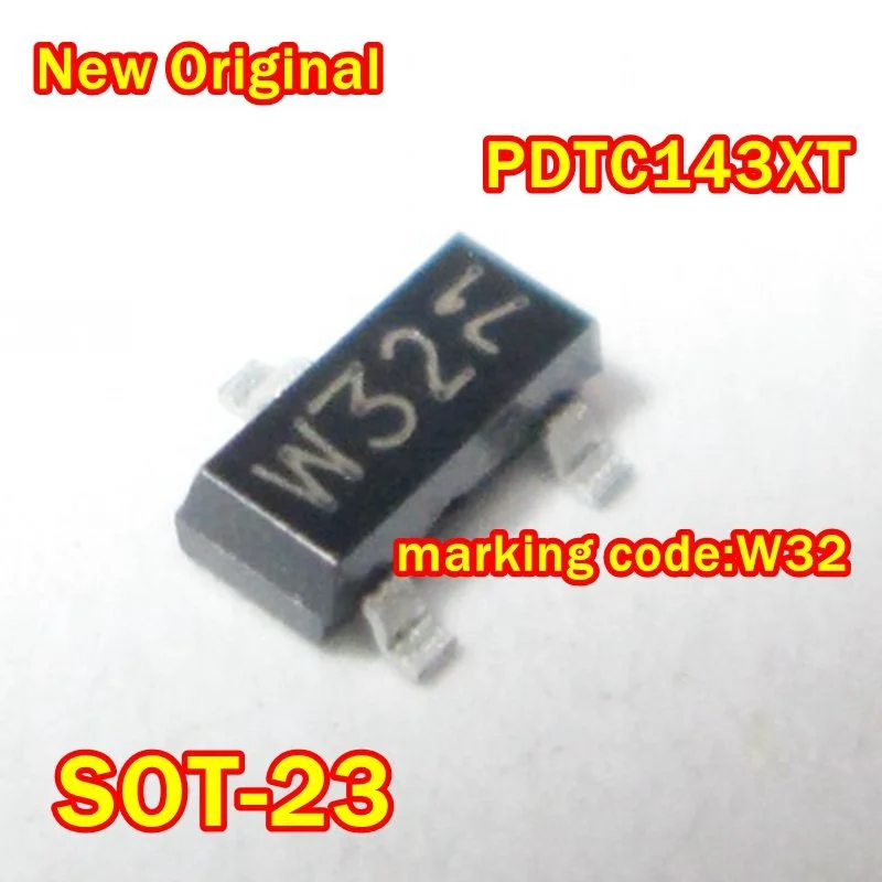 10Pcs to 1000Pcs New Original Pdtc143Xt Sot-23 Marking Code:W32 Npn Resistor-Equipped Transistor