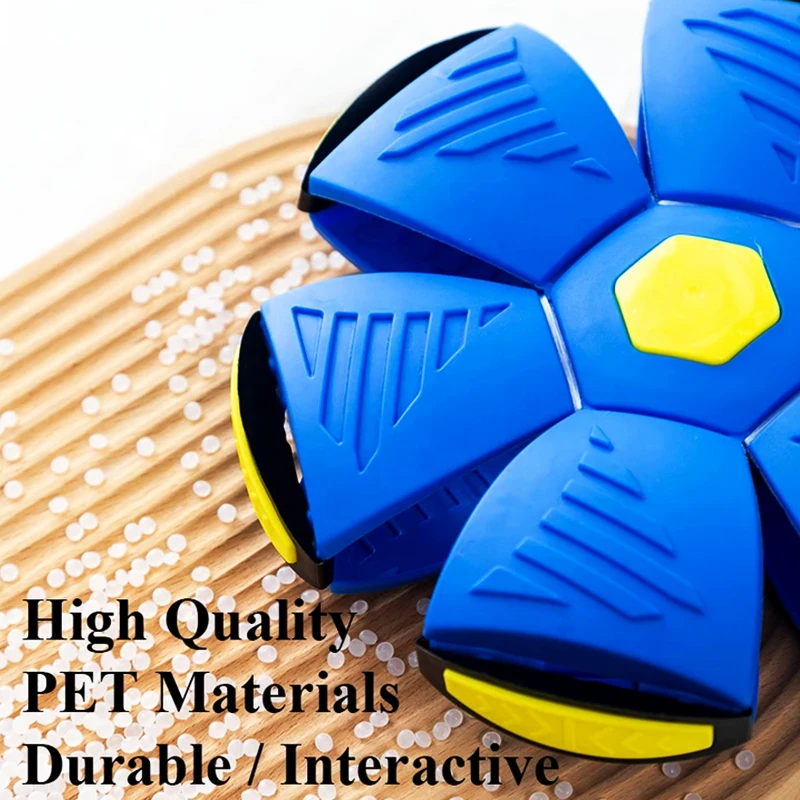 Outdoor Deformable Glowing Multiplayer UFO Football Flexible Deformation Led Flying Flat Throw Elastic Bouncing Ball