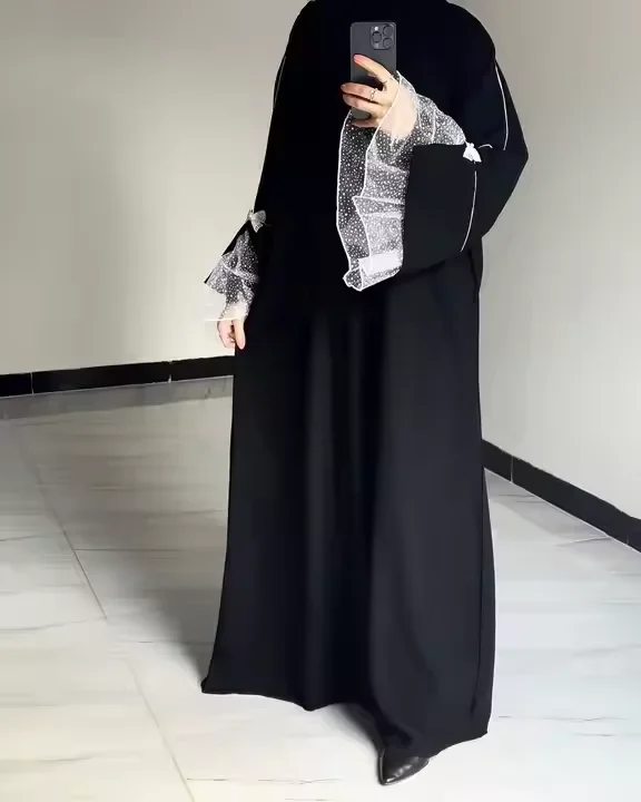 2025 nuevo vestido musulmán de encaje Abaya Dubai Kaftan Islam Jalabiya Ramadán Eid Kebaya caftán marroquí bata para mujer Vestidos vestido turco