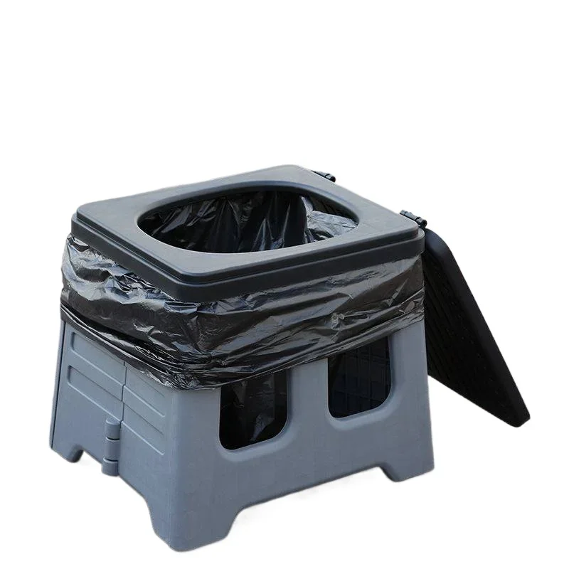 

Складной автомобильный туалет, временный аварийный туалет, портативный туалет для кемпинга, простой мобильный туалет для улицы