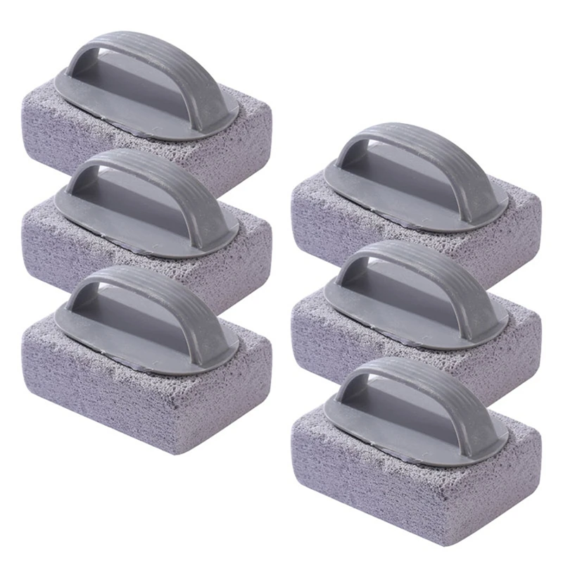 

6PCS Pool Clean Block With Handle Swimming Pumice Pool Tile Stone Scrubbing Scouring Stone For Swimming Pools Cleaning