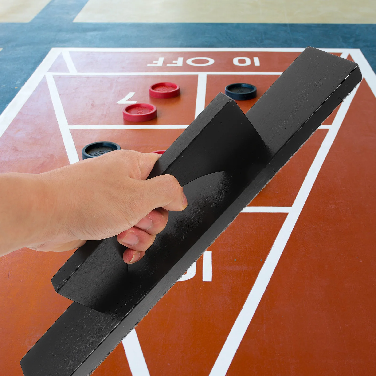 

Shuffleboard Table Accessory Exquisite Construction Safe Materials Portable Durable Clean Brush Shuffleboard Pucks Brush