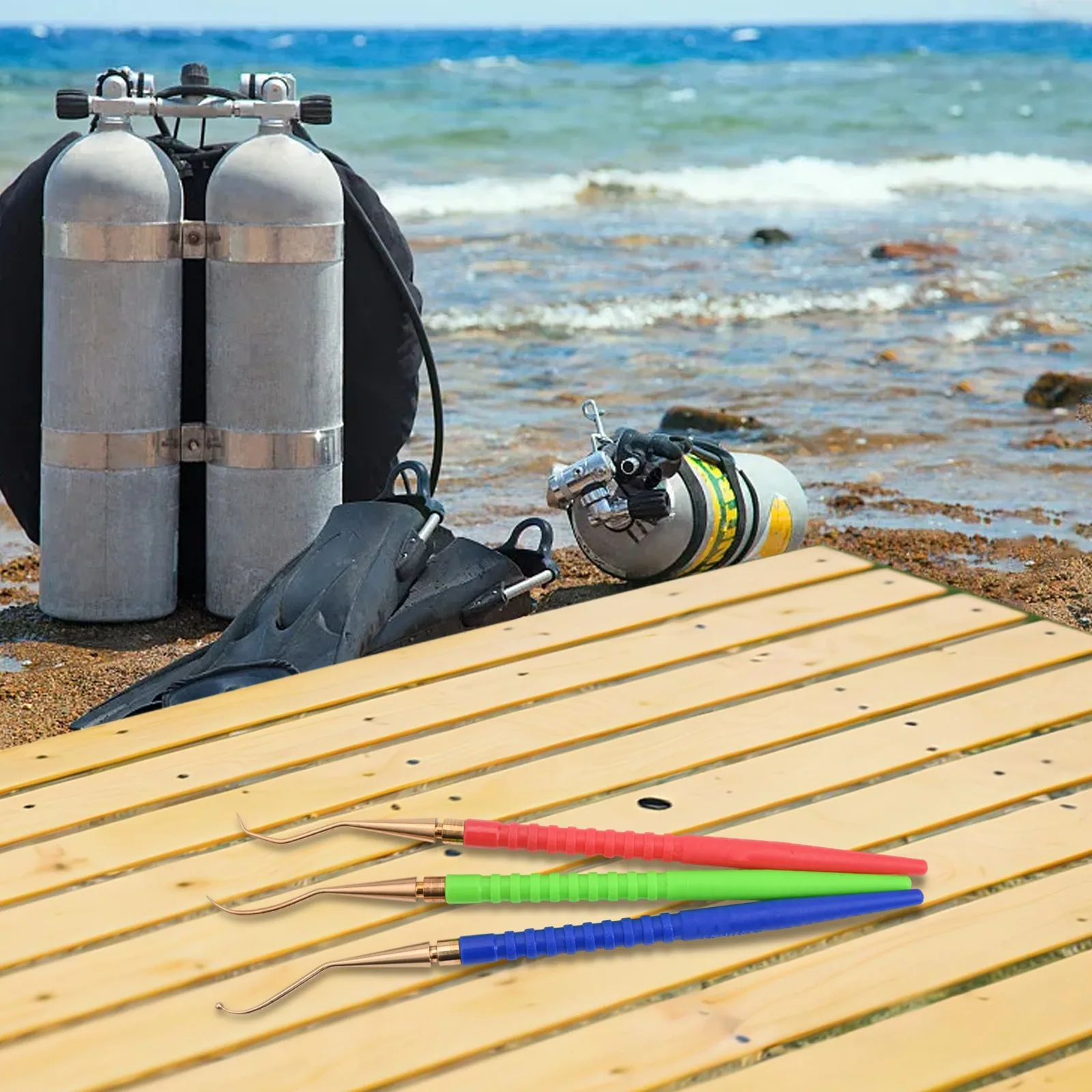 

Как показано на рисунке. Средство для удаления уплотнительных колец. Инструмент для подводного использования. Удобный дизайн. Легкая и портативная ручка с удобной ручкой.