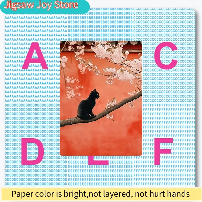 A 500pcs Mini Puzzle Featuring a Midnight Black Cat, Perfect As a Premium Christmas Gift. This Whimsical Artwork, Measuring 15