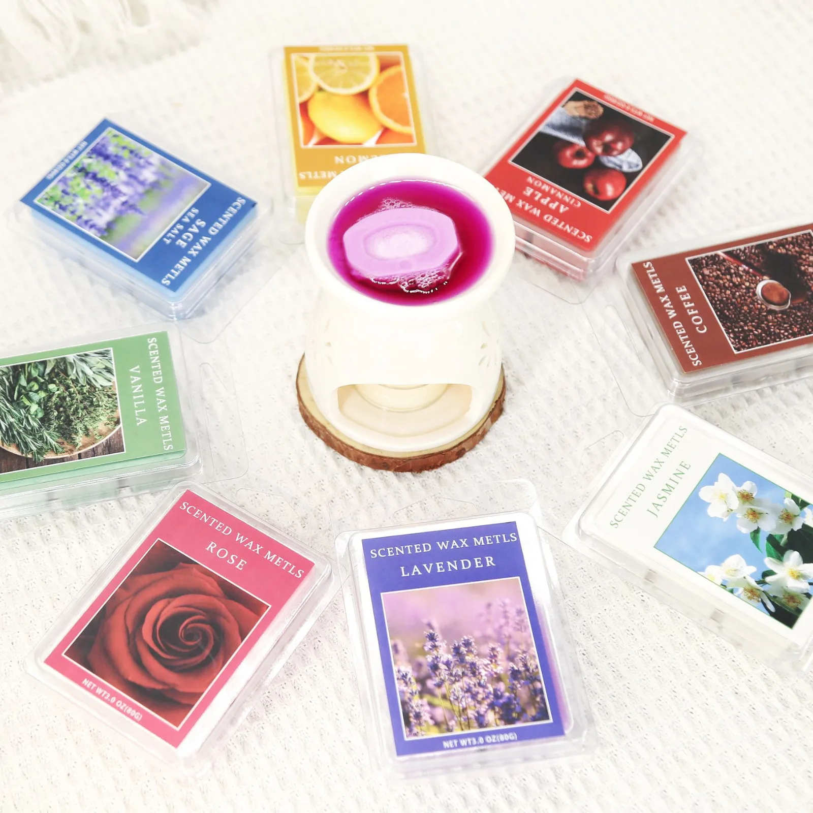 8pcs Wax Melts Wax Cubes Vibrant Scented Cubes For Creating Pleasant Environment Natural Strong Fragrances Wax Bar Melts