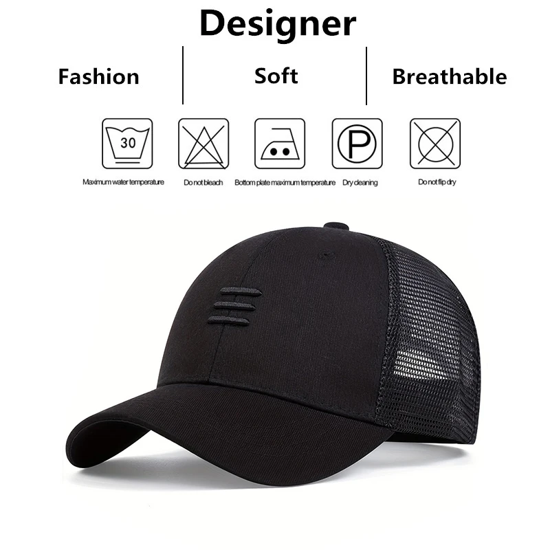 Men Hip Hop Baseball Mesh Cap Caps Summer Cap for Women Bone Gorras Black Dad Hats Trucker Caps Casquette Snapback Hats