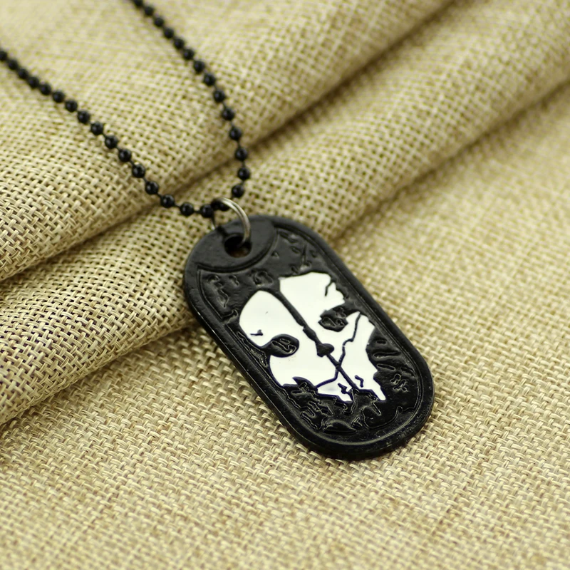 Hot Game Jewelry Mens Necklace Ghosts Dog Tag Pendant Army Nameplate for Duty Military Series with Weapons Call Wholesale