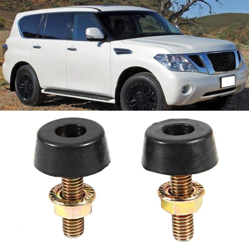 ​2 Pcs Bonnet Adjuster Bump Stop Aluminum Alloy For Nissan Patrol GQ For Ford Maverick BSANS1GP-1 62840-H8500 Auto Accessories