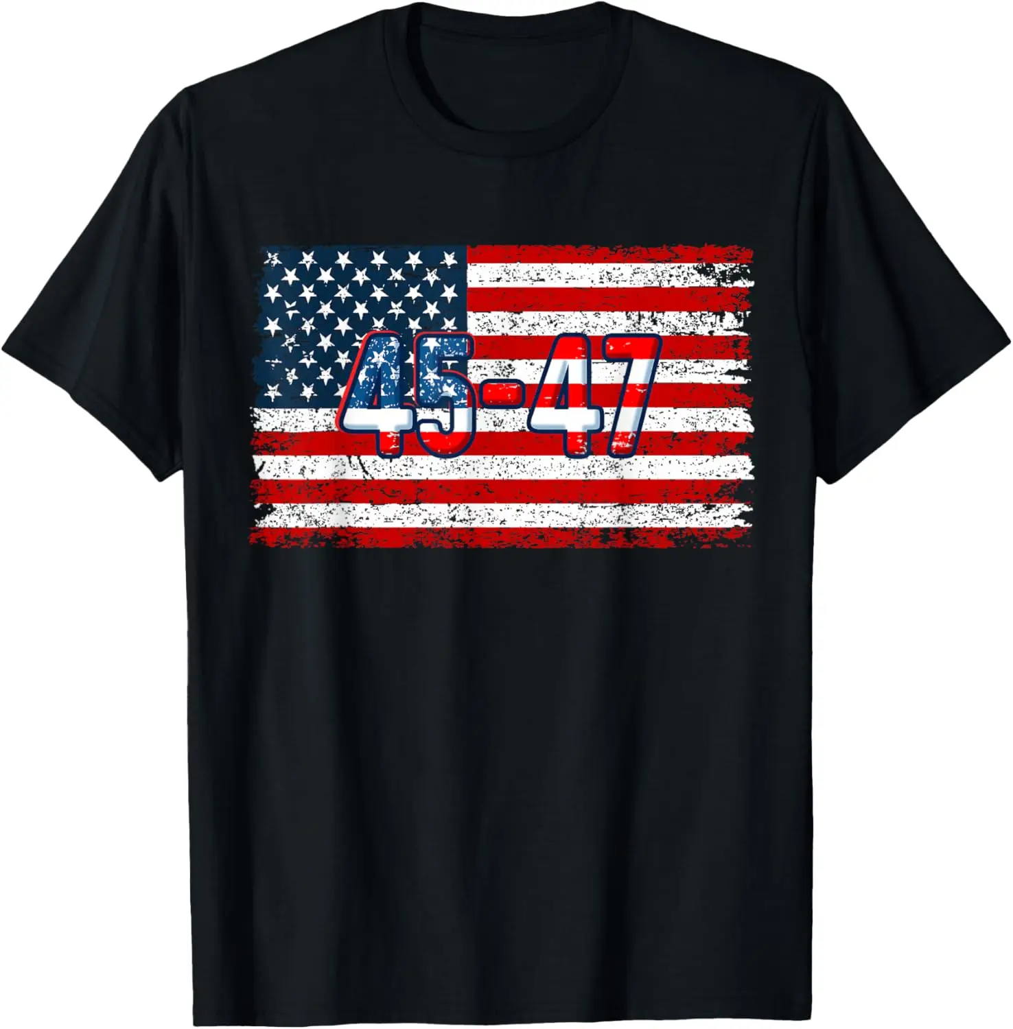 

Trump 2024 45 47 America Flag Election vote President T-Shirt