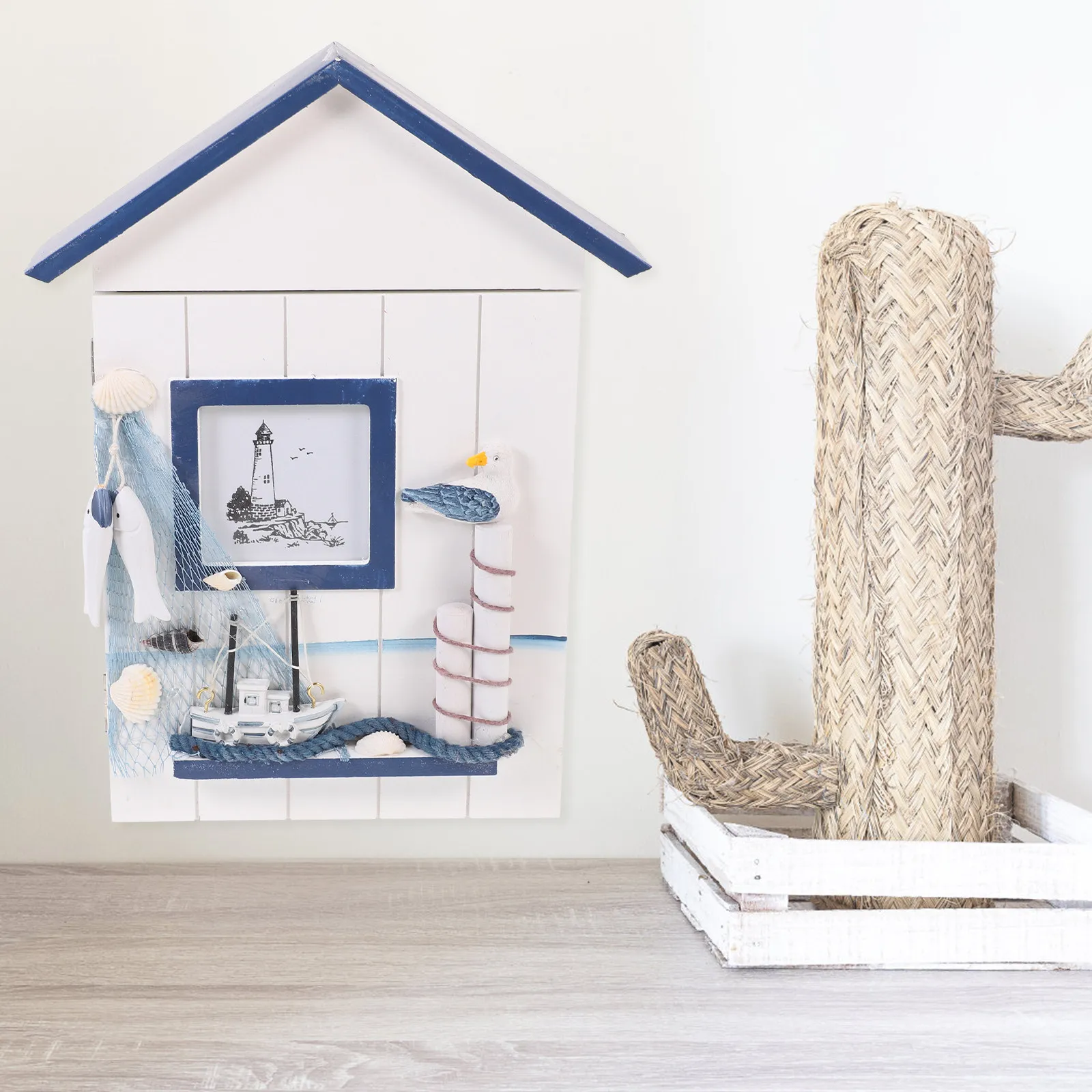 

1 шт. Экологичный контейнер для ключей из сосны, изысканно выполненный, настольное украшение, коробка для ключей для прихожей, корзина для хранения, декор для дома