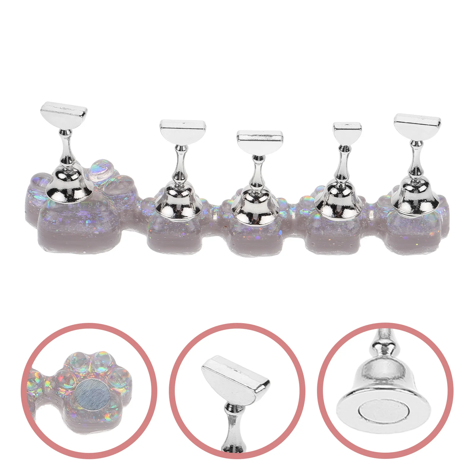 

1Set Nail Practice Holder Cat Claw Style Durable Nail Art Display Stand Manicure Training Tool for Salon Home Use