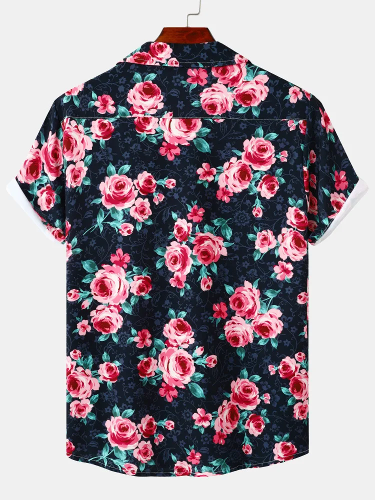 

Loose ort Sve Printed irt for Men Casual Sle Flip Collar Button up Summer Hawaiian irt Breathable Comfortable Fabric
