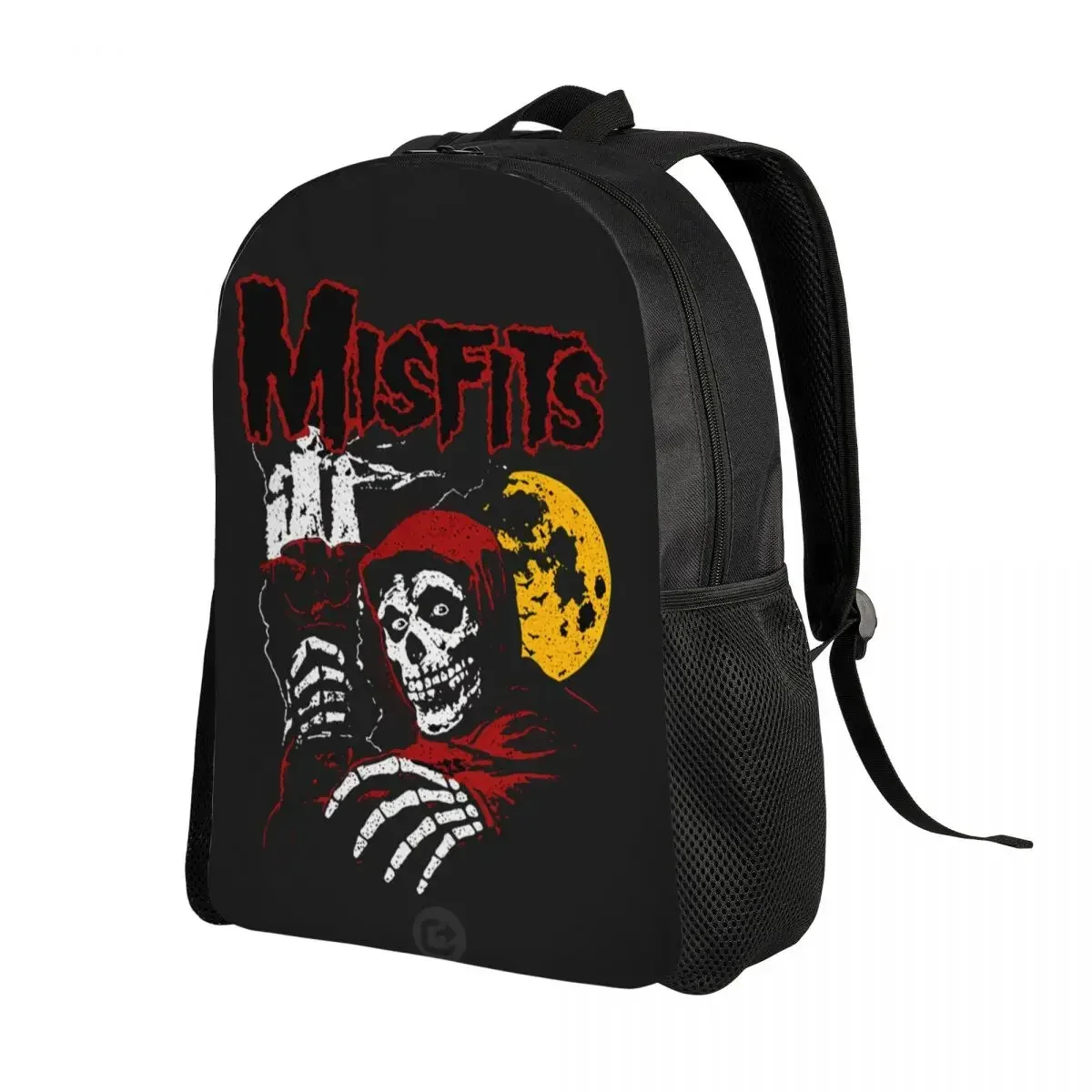 Custom Heavy Metal Misfits Skull Laptop Backpack Men Women Basic Bookbag for School College Students Horror Rock Roll Bags