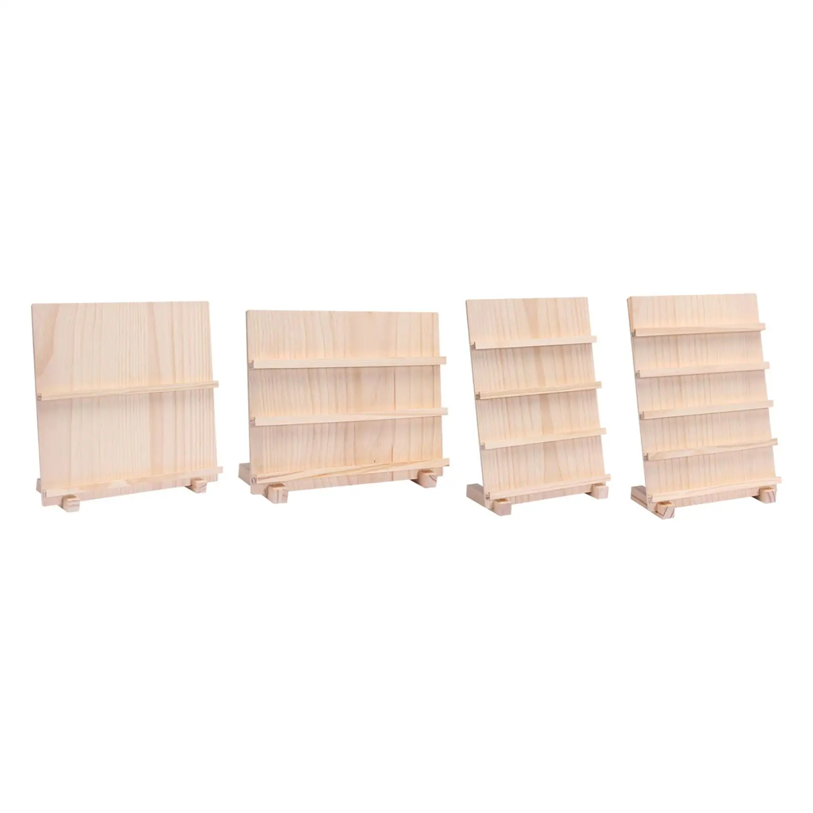 Wooden Earring Display Rack Jewelry Napkin Display for Shows with Base Multilayer Earring