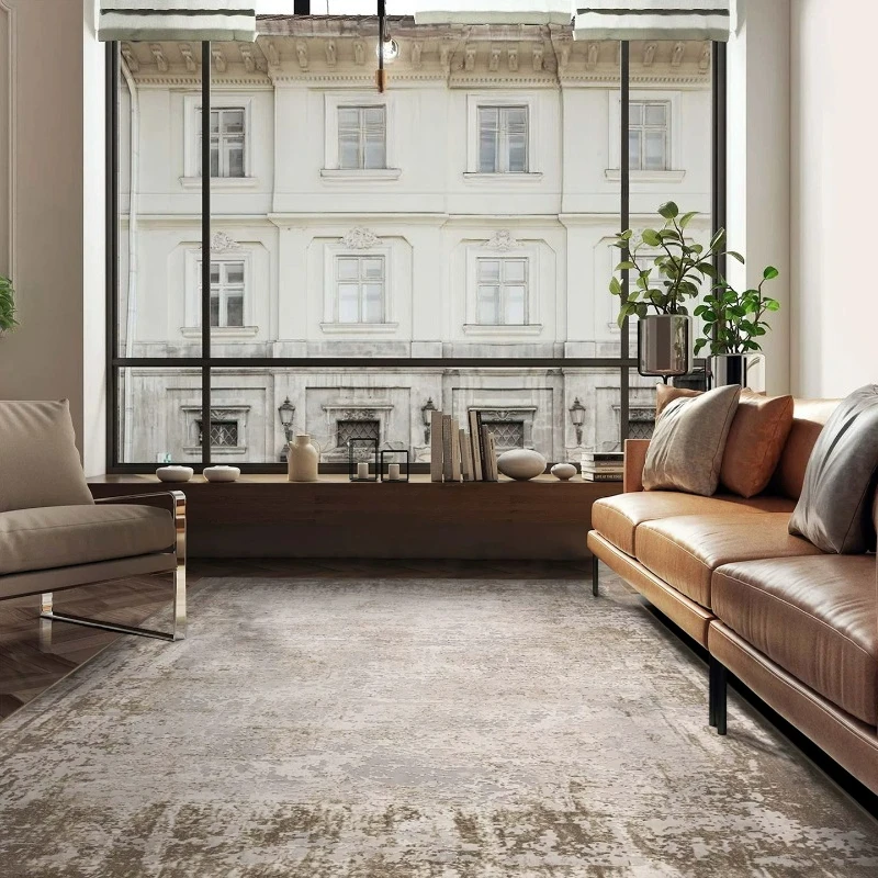Large Area Living Room Decoration Retro Carpet Light Luxury Rugs for Bedroom Fluffy Soft Study Floor Mat Thick Plush Bedside Rug