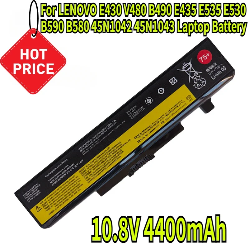 

NEW for LENOVO E430 V480 B490 E435 E535 E530 B590 B580 45N1042 45N1043 Laptop Battery 10.8V 4400mAh