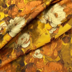 Oil Painting Style Yarn Dyed Jacquard Fabric for Dress Clothing Fashion Designer Handmade Diy Sewing Material Cloth