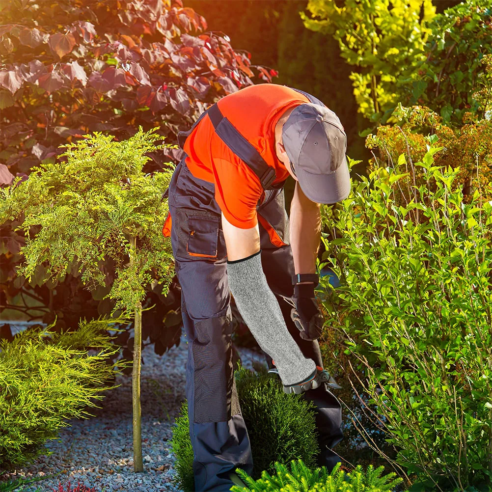 

2PCS Long Sleeve Anti-cut Wrist Guards Durable Arm Glass Sleeves for Men Gardening Yard Work Forearm Protectors Thin Skin Safety