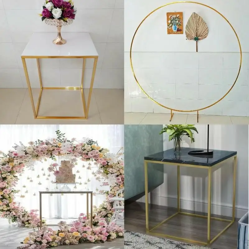 

Buffet Table Cake Stand With Flower Arch Cupcake Holder For Wedding Dessert Fruit Birthday Cake Cupcake Candy Backdrops 2-7PCS