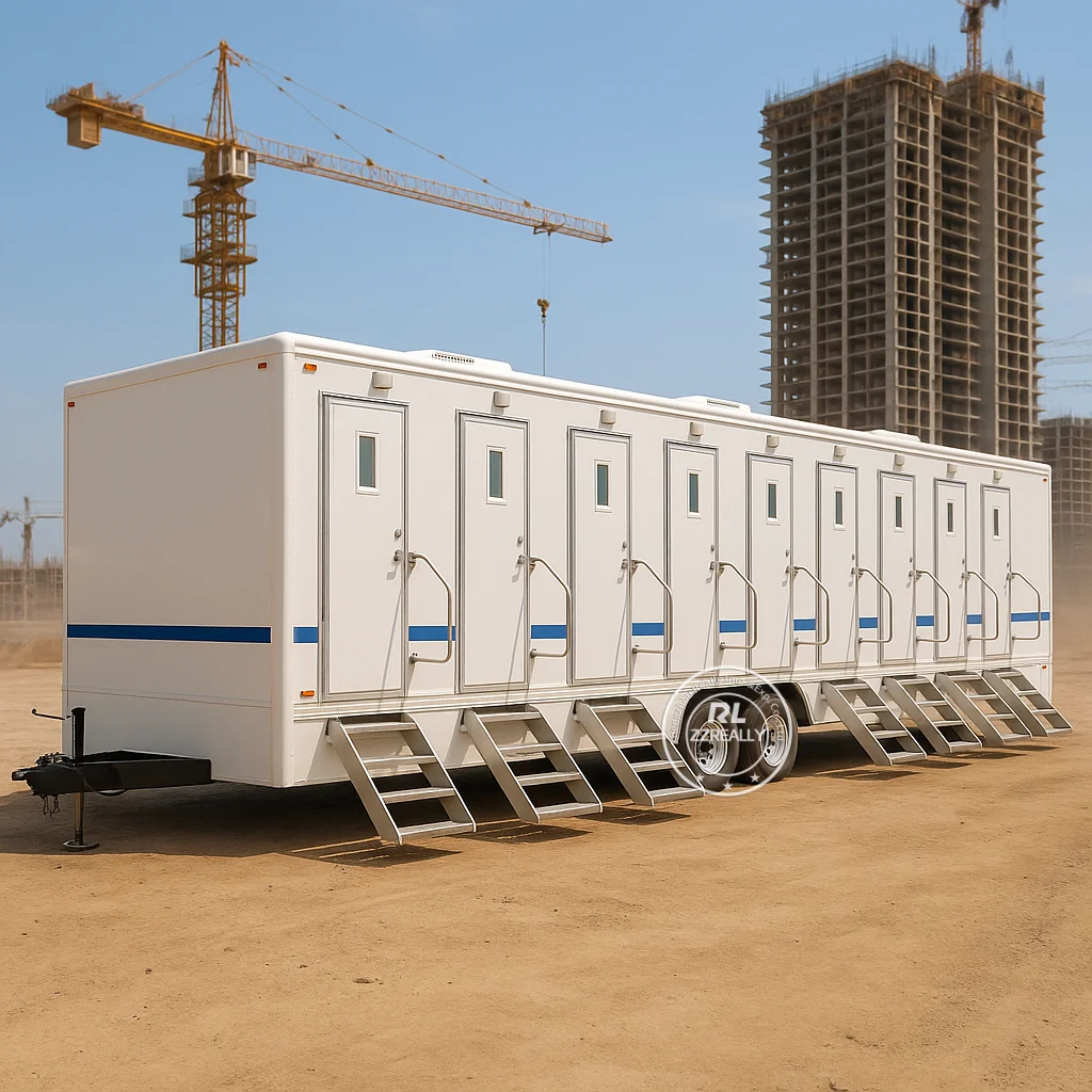 Outdoor Shower Toilet Room Mobile Restroom Trailer Portable Restroom Trailer Toilet  for Events Wedding