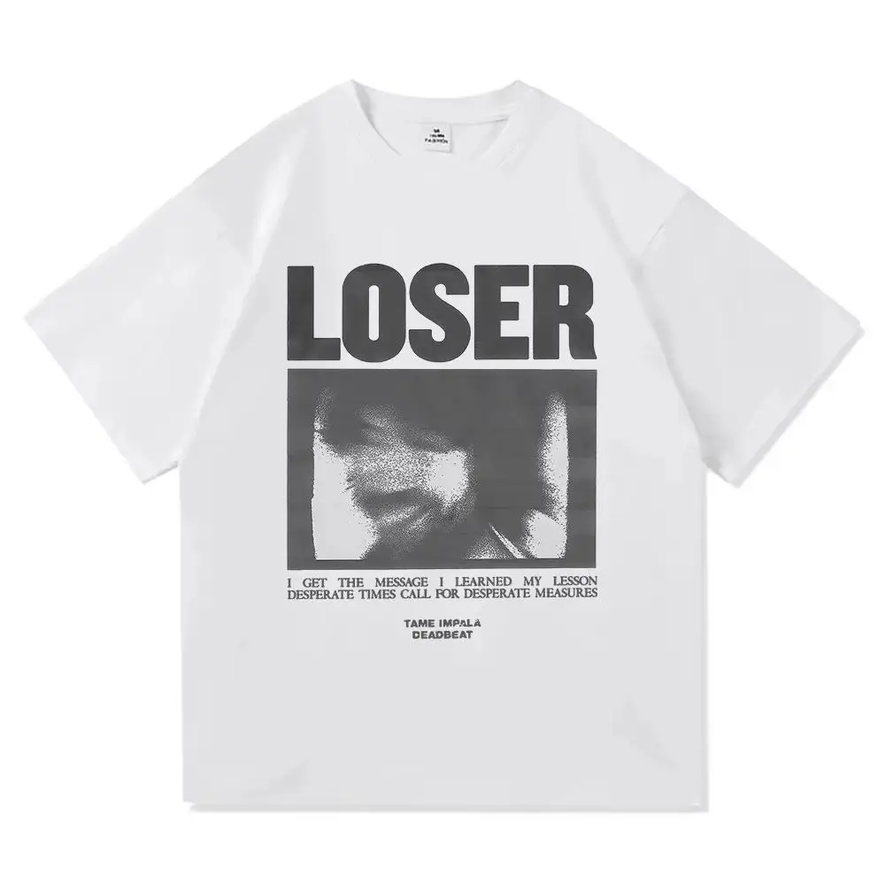 Harajuku Y2k T Shirts Fashion Y2k T-Shirt Deadbeat Album 2025 Merch Tops Tame Impala Loser Graphic Tee Perfect Fan Gift Unisex
