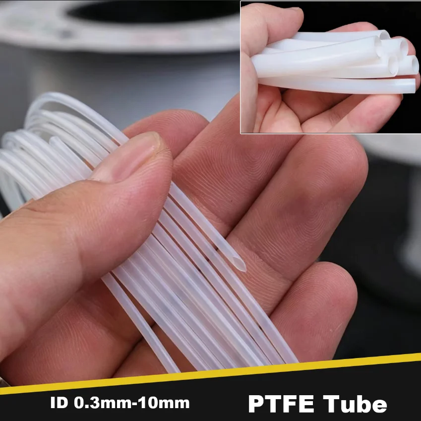 1~10M PTFE Tube ID 0.3/0.4/0.5/0.6/0.7/0.8/0.9/1mm~10mm F46 Capillary Insulated Hose Rigid Pipe Temperature Corrosion Resistance