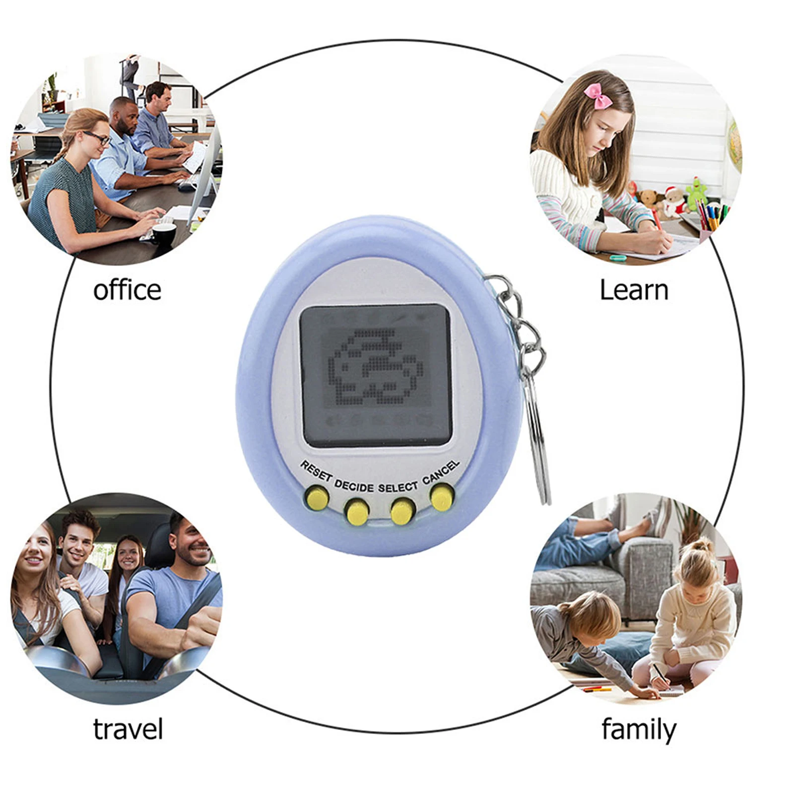 Electronic Pets Game Toys Nostalgic Pet Vintage 90S Keychain Ornament Play Toys Gift for Children Holiday Party