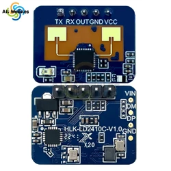 HLK-LD2410C DC5V 24G human presence sensor supports 24GHz ~ 24.25GHz Bluetooth function app radar sensing module