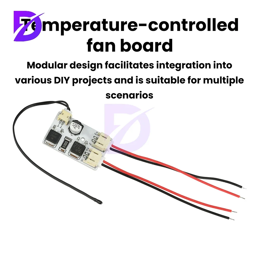 Fan Temperature Control Board, Automatic Fan Controller, LED Fan Speed Control, Step-down Type Motor Controller