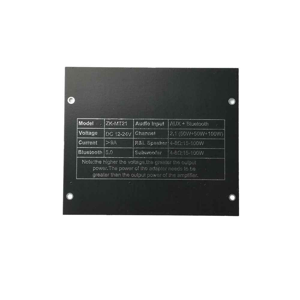 ZK-MT21 2.1-Kanal Bluetooth 5.0 Subwoofer-Verstärkerplatine 100W+50W+50W Leistung Audio-Stereo-Verstärkerplatine Bass-Verstärker AUX – Detail 22