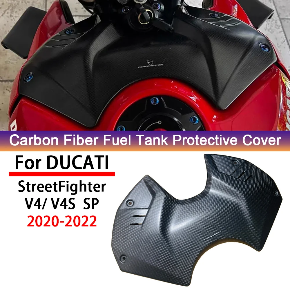 2020-2022 For DUCATI Streetfighter V4 V4S SP 2021 Accessories Motorcycle Carbon Fiber Front Fuel Tank Cap Battery Cover Fairing