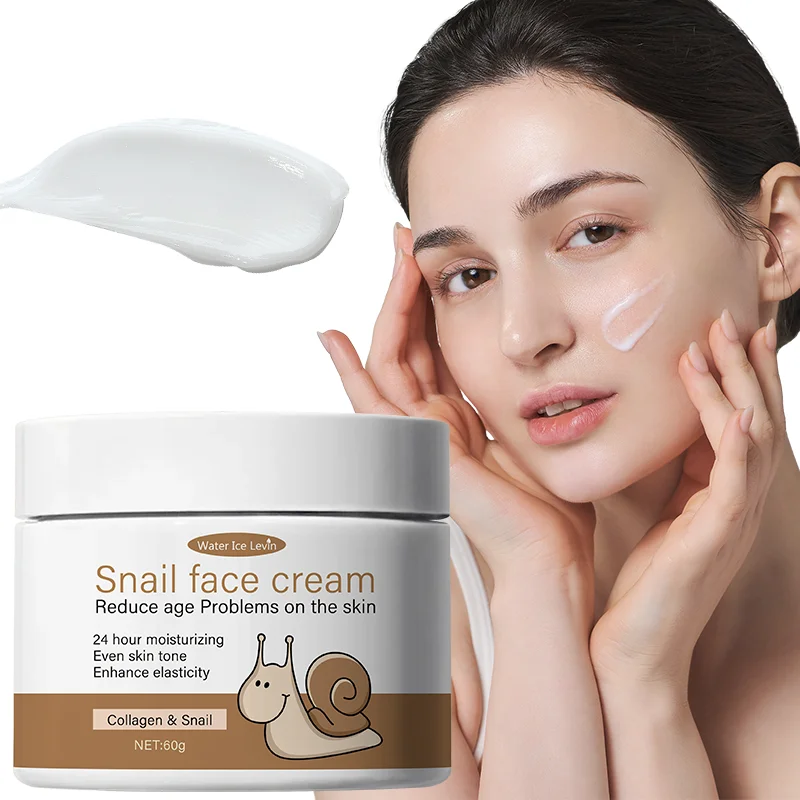 

Snail Mucin Face Cream 96% Deep Moisturizing 24H. Firms Skin Tone. Boosts Elasticity. Collagen Enriched. All Skin Types. 60g.