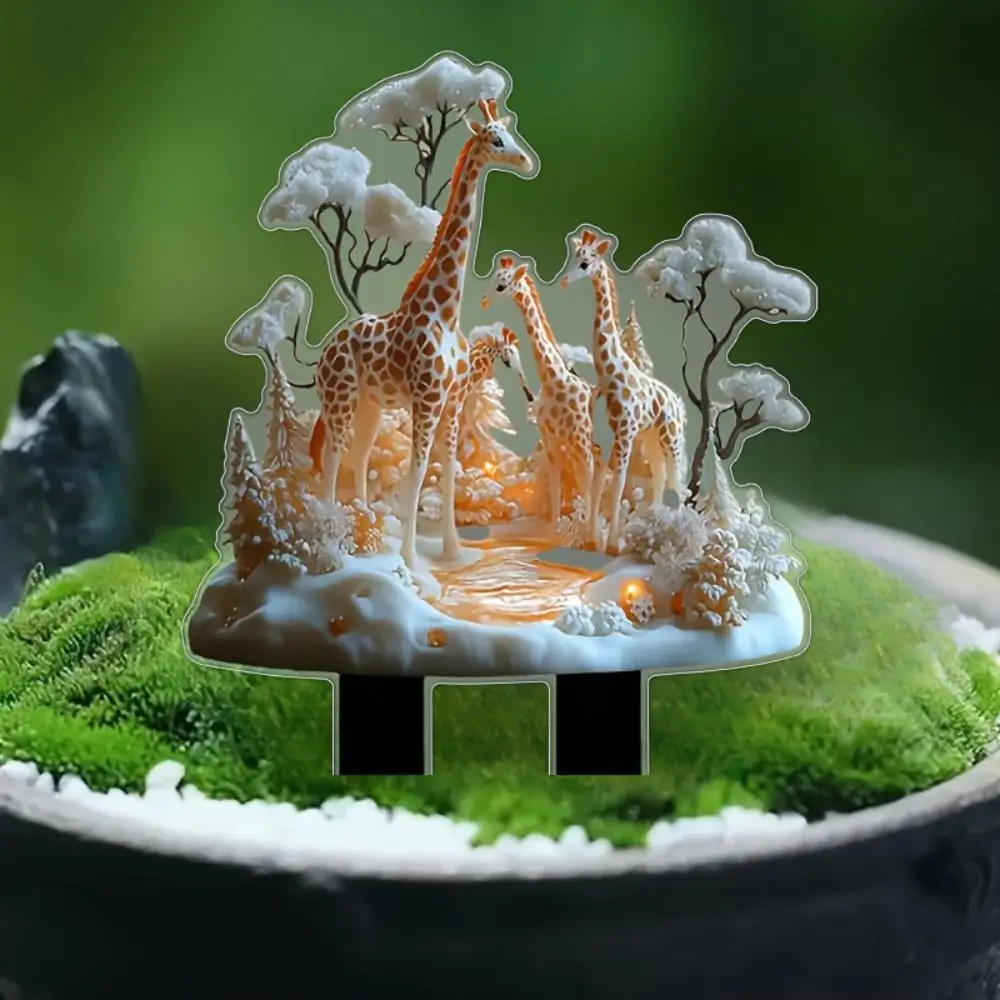 

Crafts Acrylic Garden Signage Creative Cute Mini Figurine Waterproof Multi Functional Garden Floor Plugs Outdoor