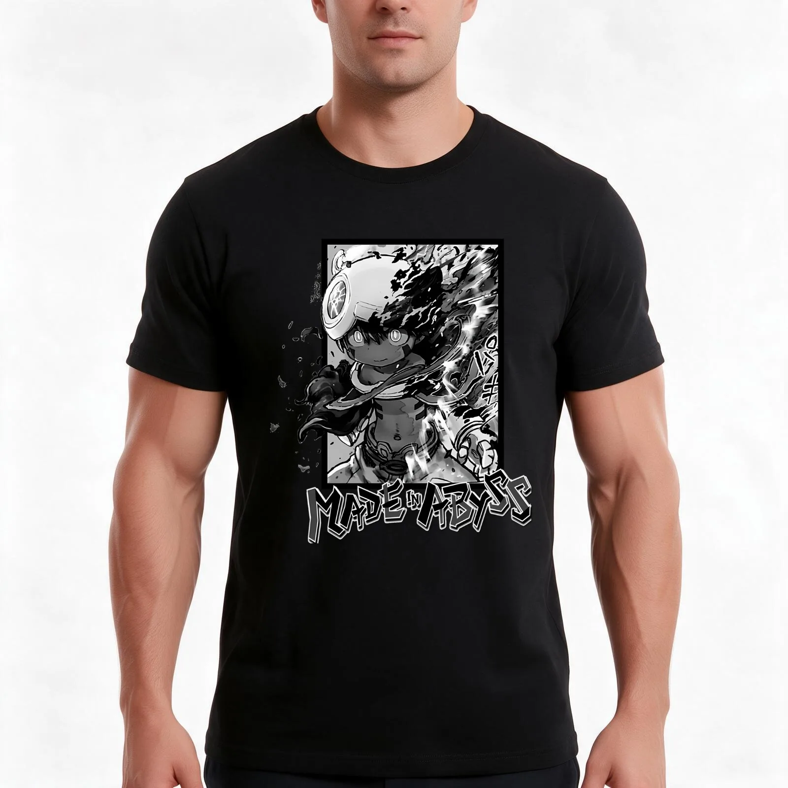 Made in abyss - Reg fight T-Shirt Summer Casual Cotton Tee Oversized Streetwear Tops Vintage Graphic Print Unisex Men Women