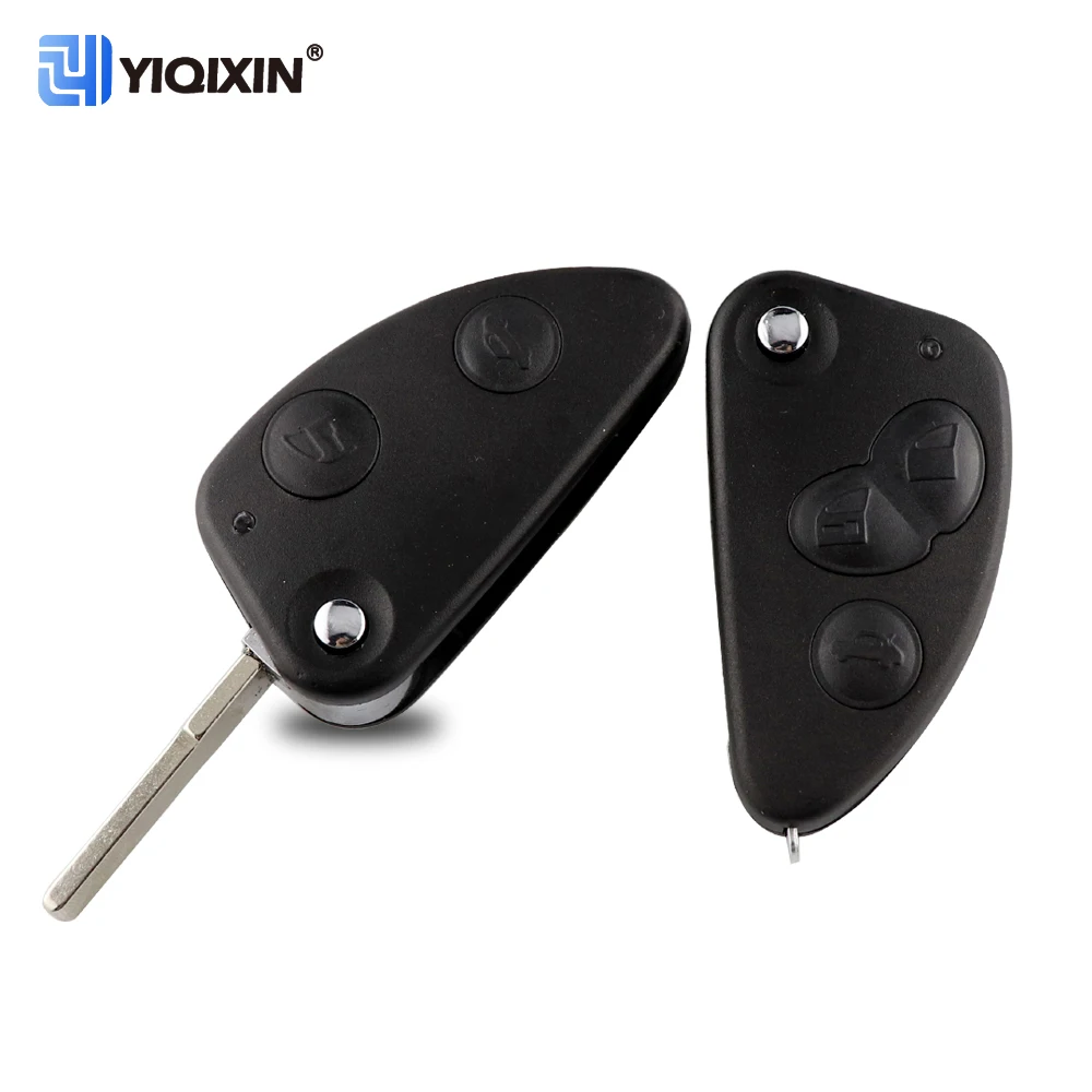 YIQIXIN Folding Car Key Shell For Alfa Romeo GT 147 156 166 Model Flip Remote Fob Case Replacement 2 3 Buttons SIP22 Blade Cover