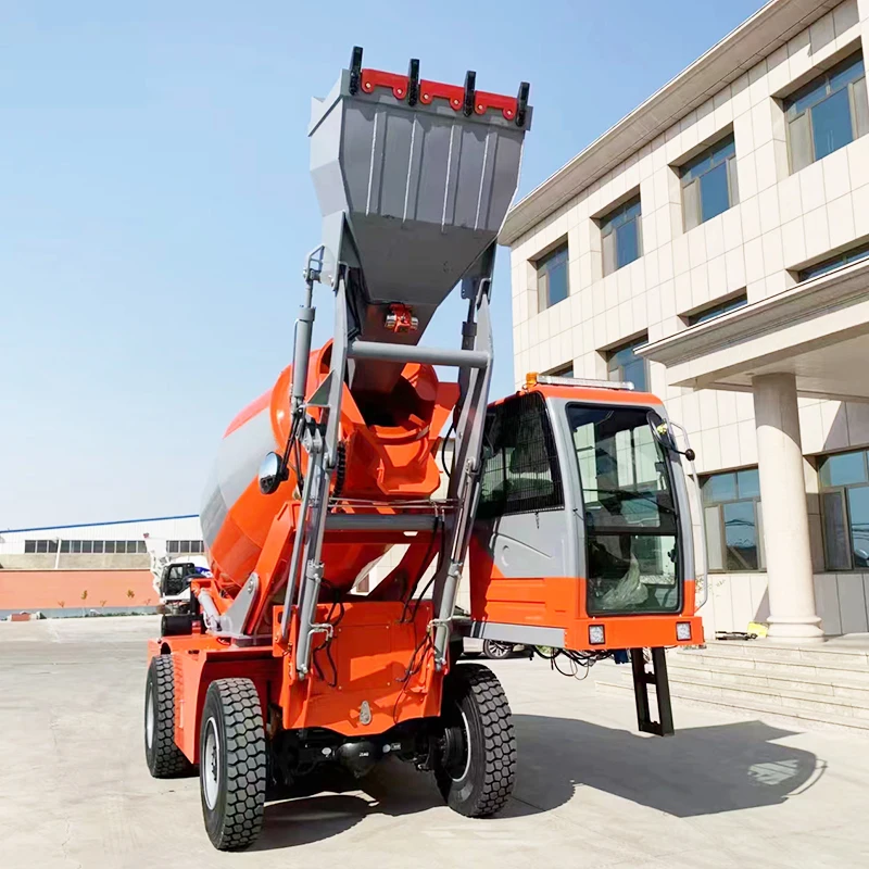 Customized Self-loading Concrete Mixer Truck Efficient Cooling System With Large Radiator For Long Term High Intensity Work