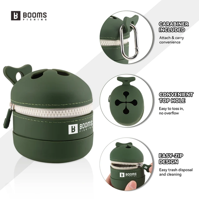 Booms Fishing ST2 Silicone Storage Container Portable Silicone Storage Pouch For Small Fishing Gear Outdoor Waste Collection 4 Booms Fishing ST2 Silicone Storage Container Portable Silicone Storage Pouch For Small Fishing Gear Outdoor Waste Collection 4