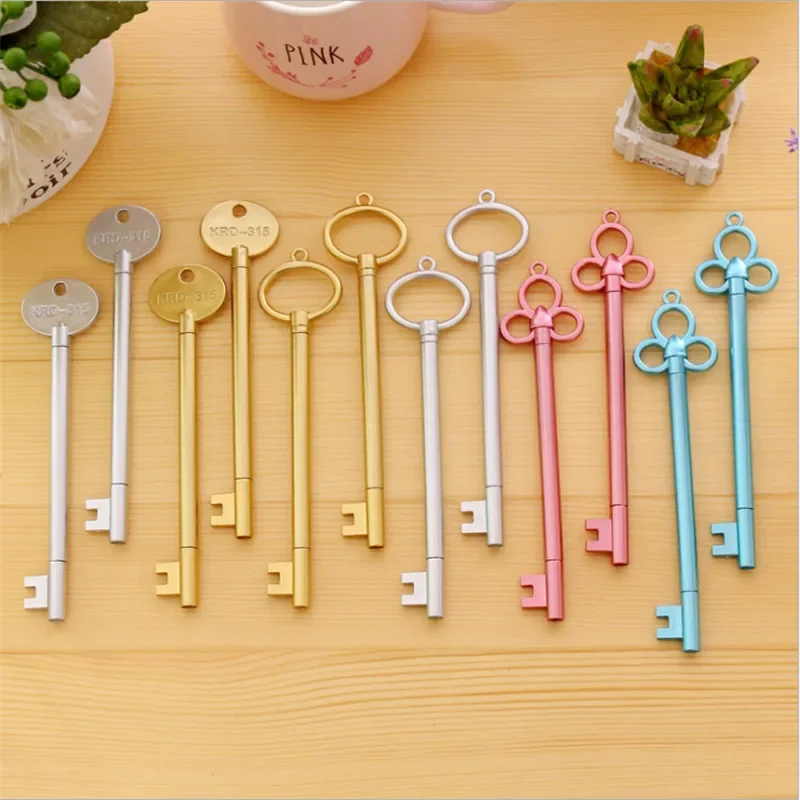 Jonvon Satone 30pcs Vintage Key Plastic Gel Pen Creative Cute Kawaii Pens For Kids School Supplies Wholesale Cute Stationery pen