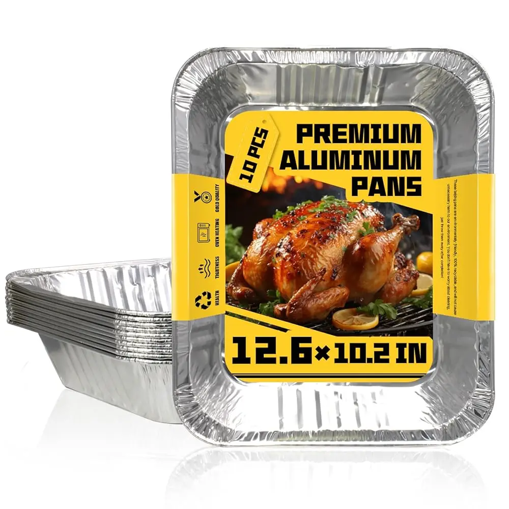 

10 Pa Disposable Chafing Dishes For Buffet,Aluminum Foil Pans 9X13,Extra Heavy Duty Baking Pan Chafing Trays,Foil Pans For