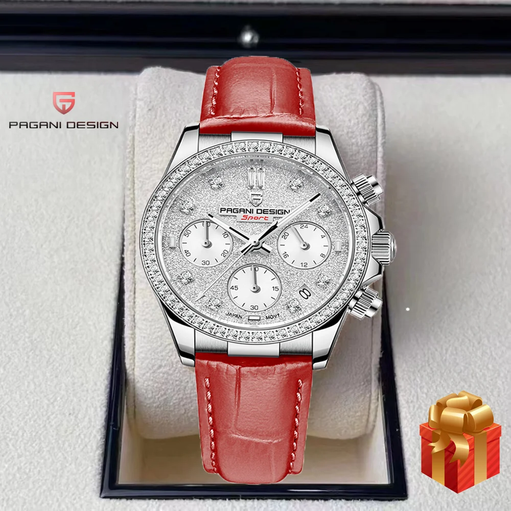 PAGANI DESIGN 1730 mode multifonctionnel montre à Quartz pour femmes montre de luxe en verre saphir femmes emballage exquis boîte-cadeau